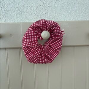Red Checkered scrunchie
